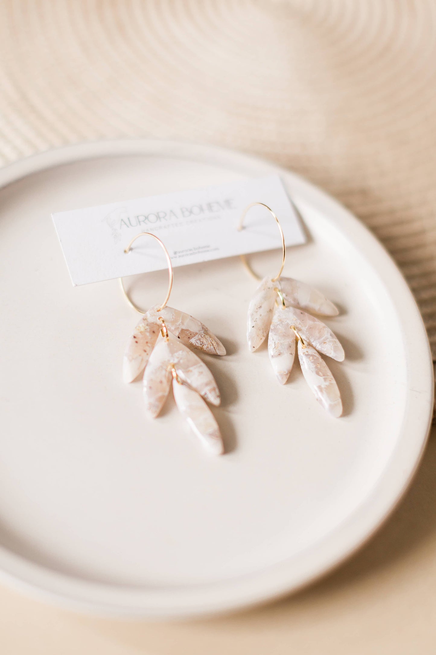 Mocha Marble Dangles