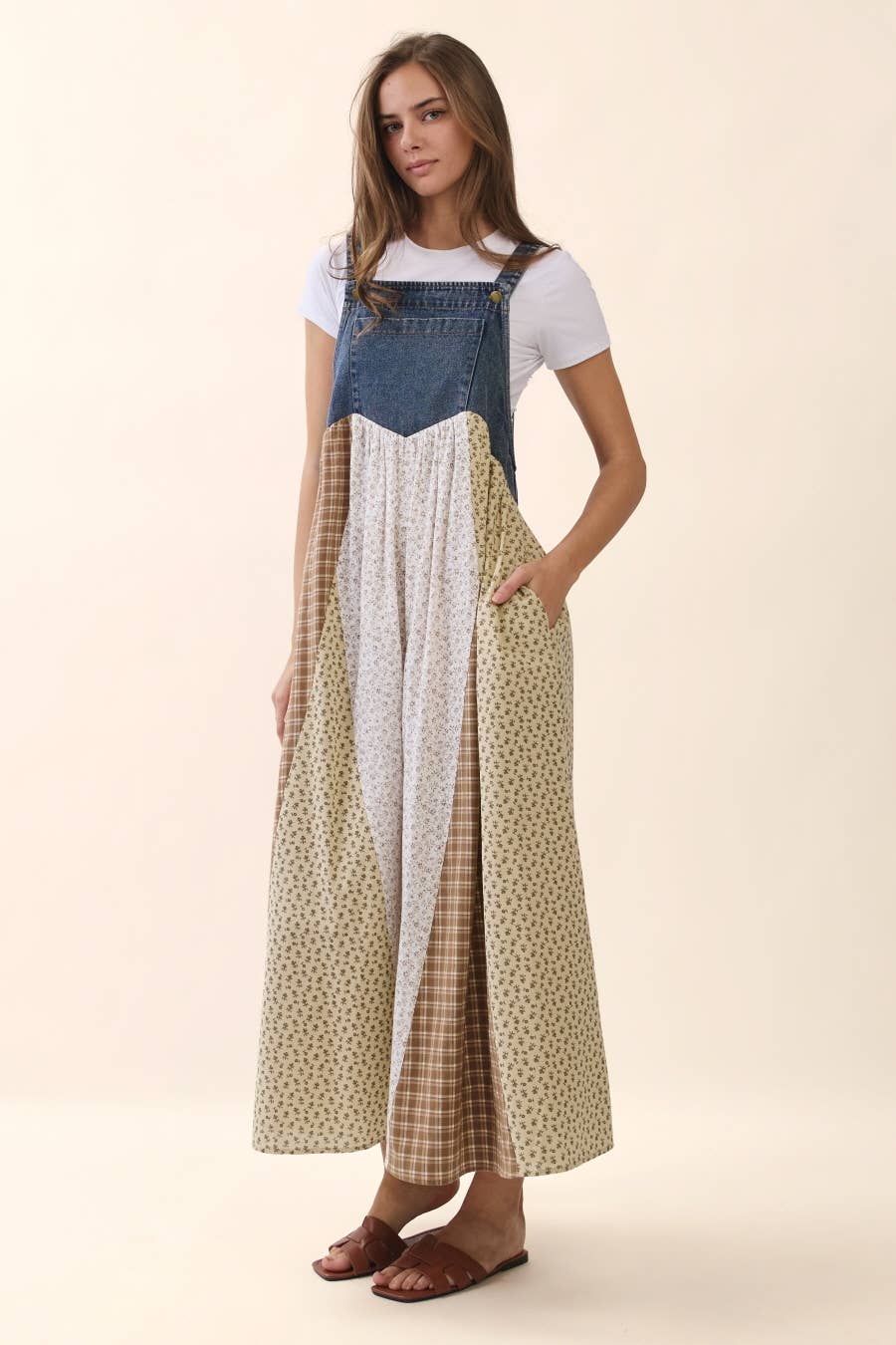 Harvest Patchwork Overall Dress