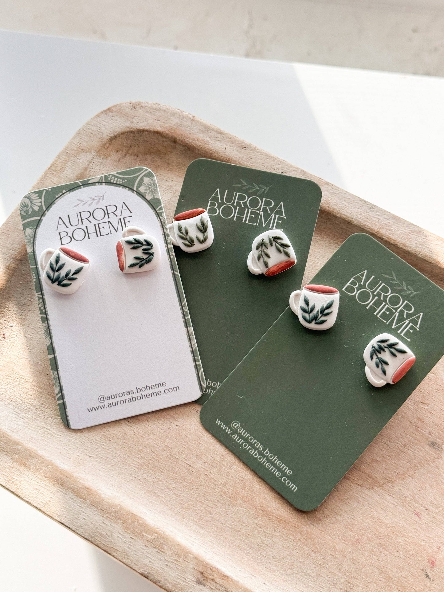 Leafy Mug Studs