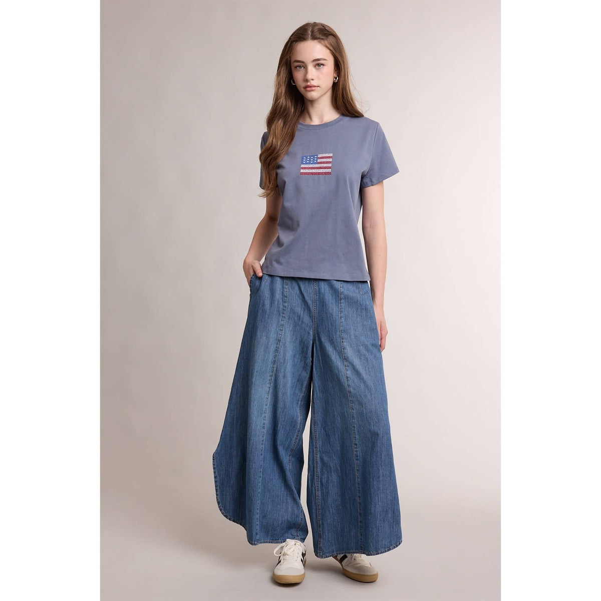 Vintage Wide Leg Cropped Denim