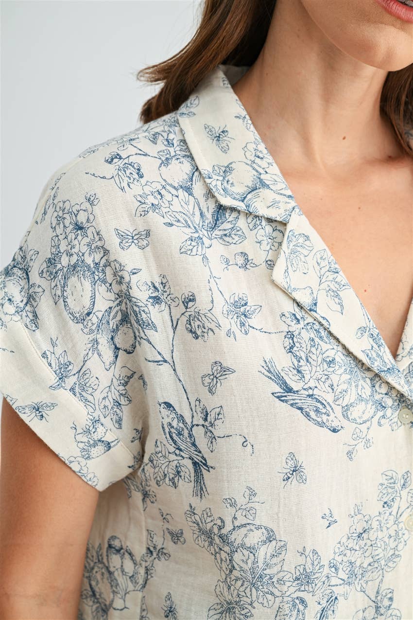 Blue Skies Button Down