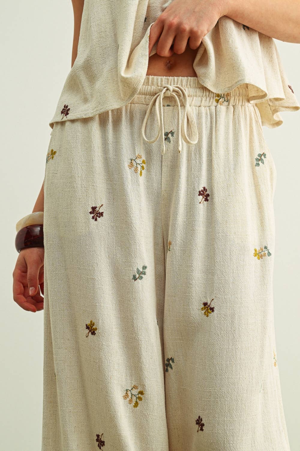 Wildflower Embroidered Pants