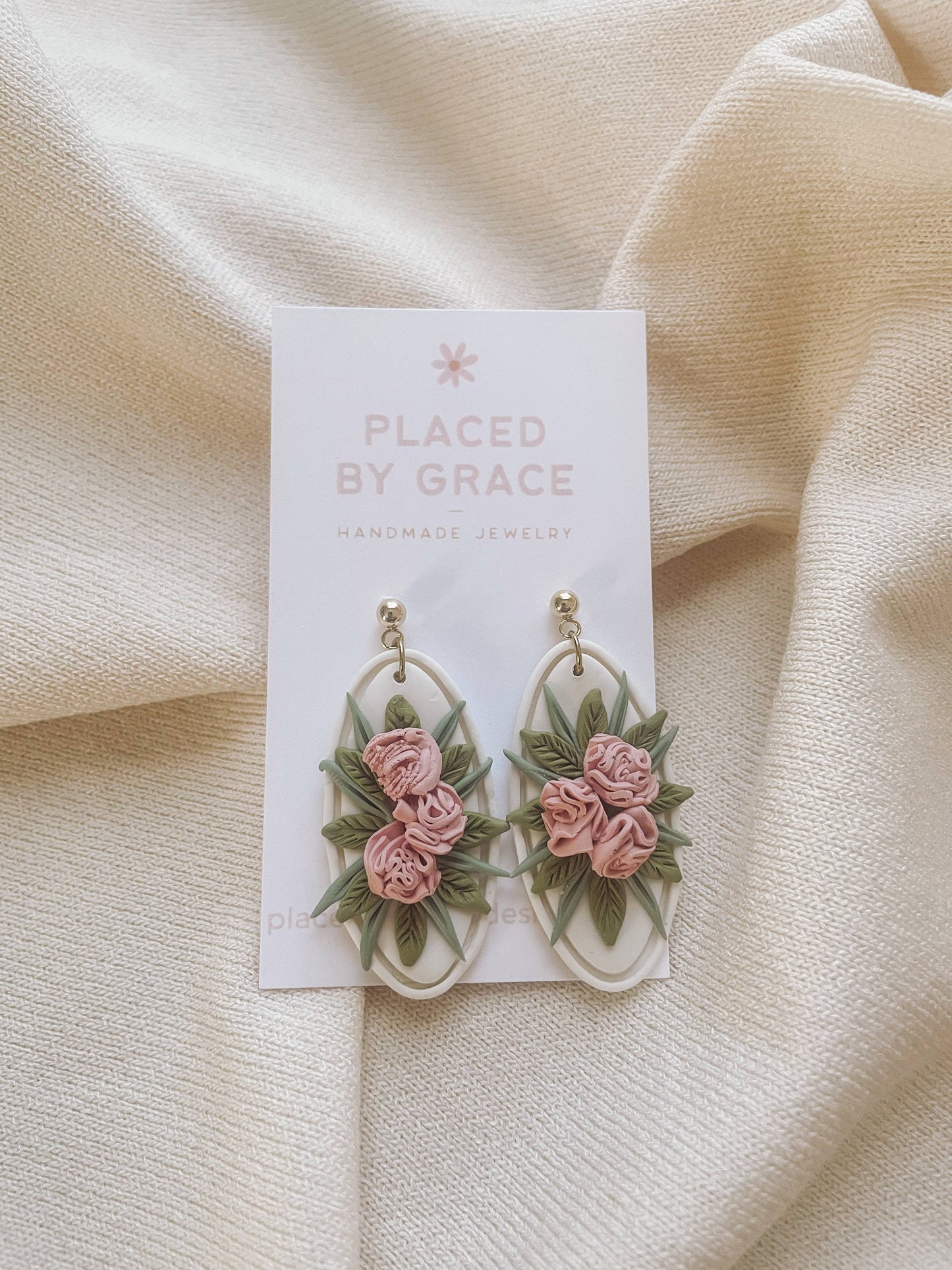 Handmade Birth Flower Earrings, January