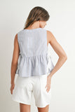 Sky Meadow Peplum Top
