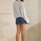 Striped Roll Up Neck Sweater (Multiple colors)