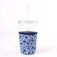 Porcelain Floral Drink Sleeve, Iced Coffee, Drink Cover