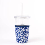 Porcelain Floral Drink Sleeve, Iced Coffee, Drink Cover