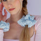 Blue Polka Dot Jumbo Scrunchie