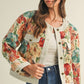 Floral Jacquard Button Down Jacket