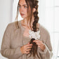 Neutral Floral Jumbo Scrunchie