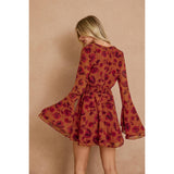 Canyon Still Ruffled Sleeve Mini Dress