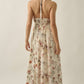 Floral Patchwork Halter Maxi Dress