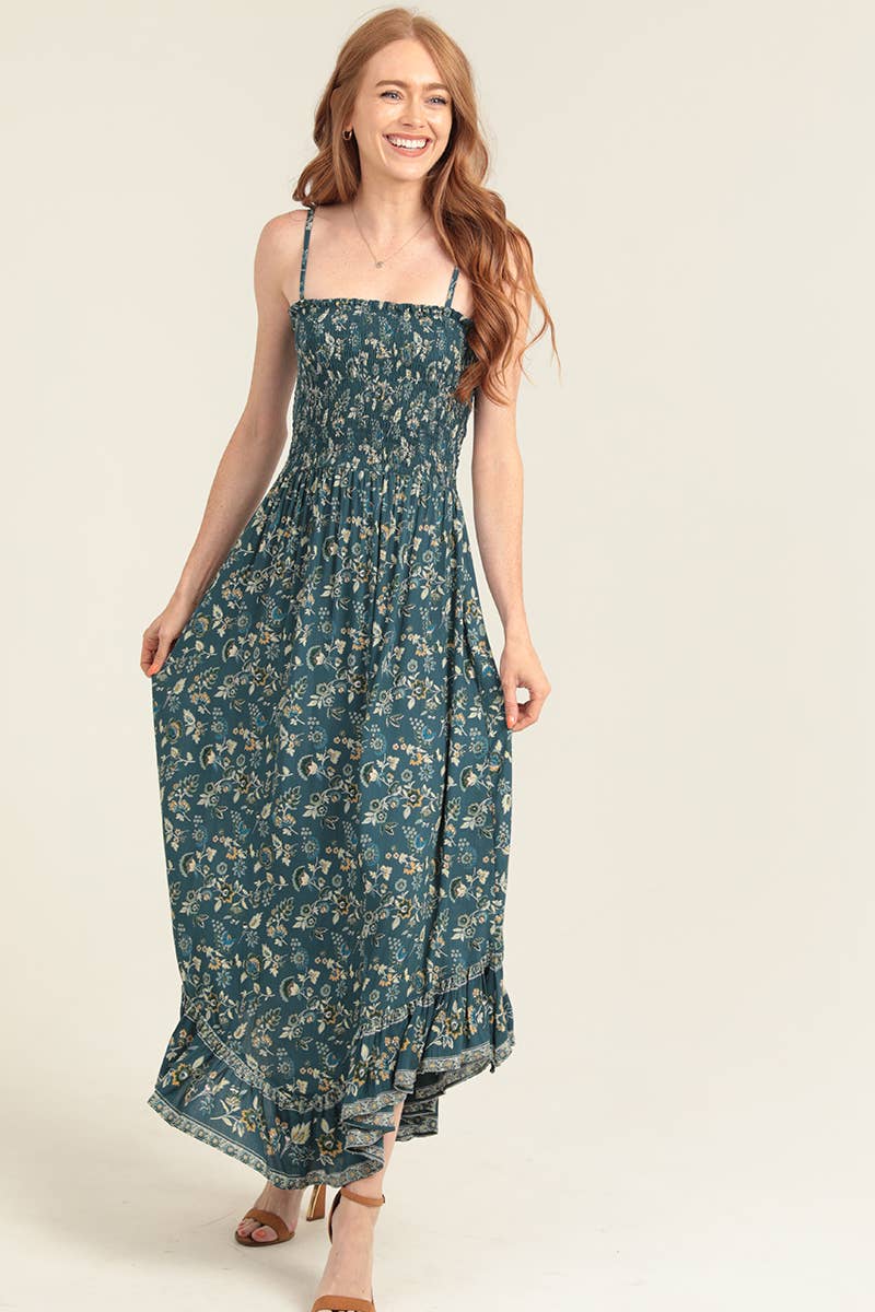 Angled Hem Maxi Dress
