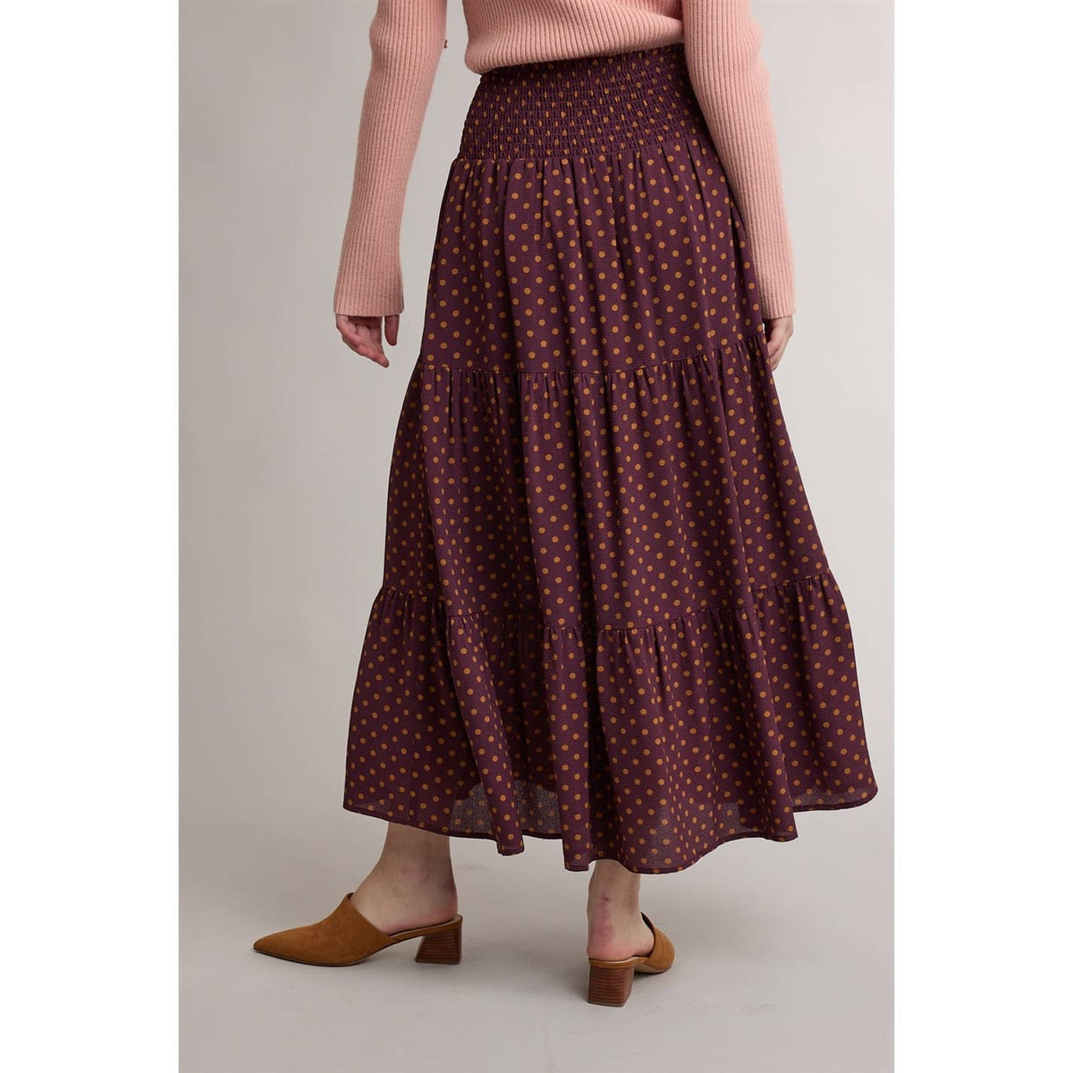 Poppy Dot Midi Skirt