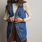 Braided Trim Denim Vest