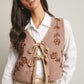 Floral Tie-Front Knit Vest