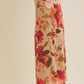 Floral Printed Satin Bias Cut Maxi Skirt