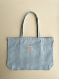 Blue Gingham Tote Bag