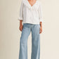 Relaxed Drawstring Denim Pants