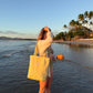 Lemon Blossom Floral Tote Bag