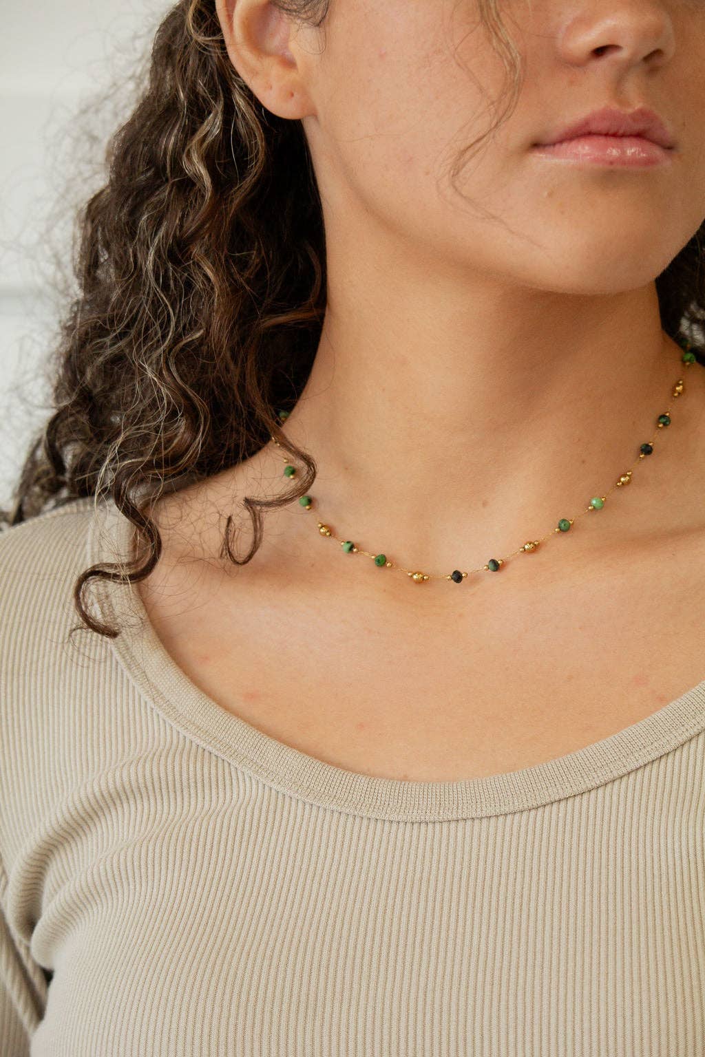 Green Beaded Necklace