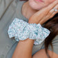Mint Floral Jumbo Scrunchie