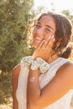 Sage Gingham Jumbo Scrunchie