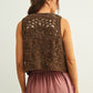 Chestnut Crochet Vest