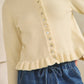 Ruffle Trim Knit Cardigan
