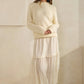 Cotton Tiered Midi Skirt