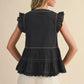Mixed Media Lace Trim Top