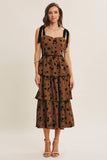 STANDOUT TIERED MIDI DRESS