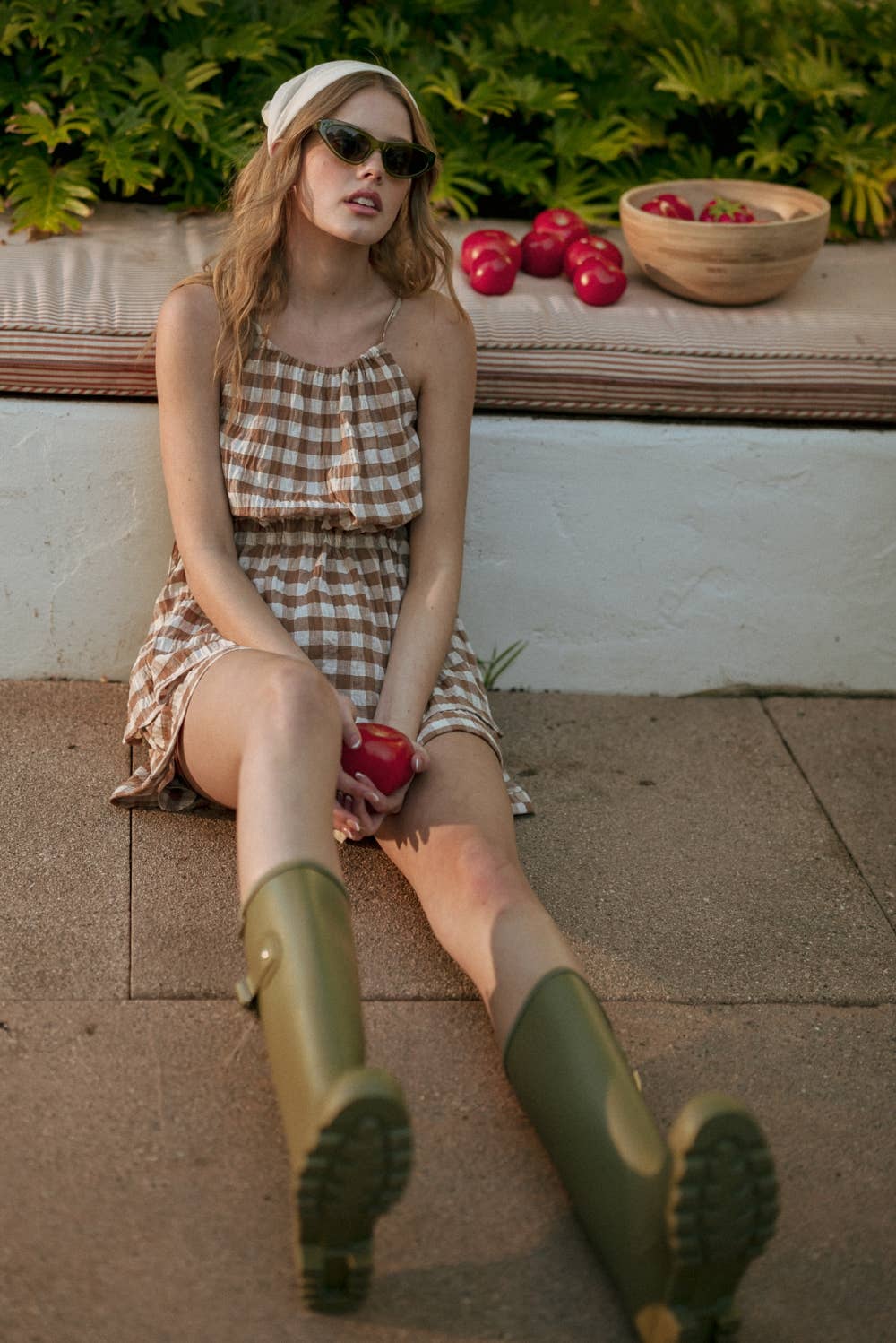 Gingham Fabric Shorts