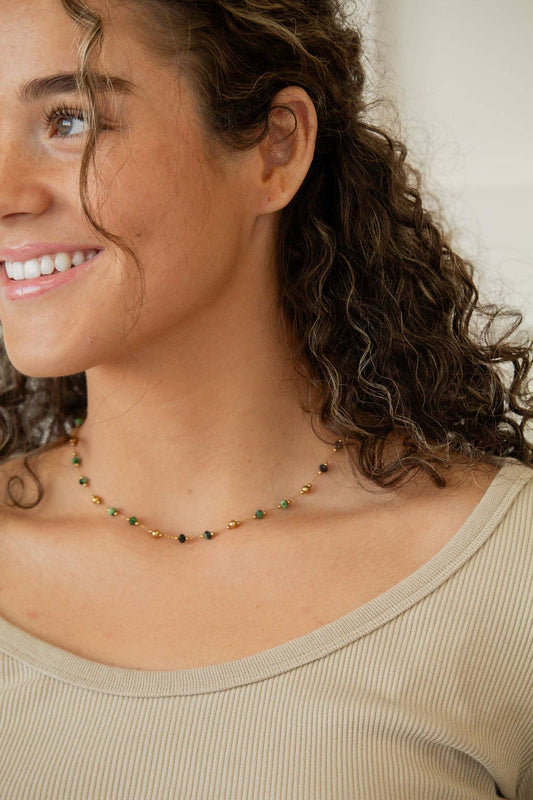 Green Beaded Necklace