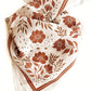 100% Silk Bandana Scarf - Desert Floral Western Earth Tones