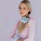 Blue Polka Dot Jumbo Scrunchie