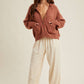 Hooded Button-Up Sweater Cardigan