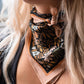 100% Silk Bandana Scarf -Midnight Garden Floral Western Wear
