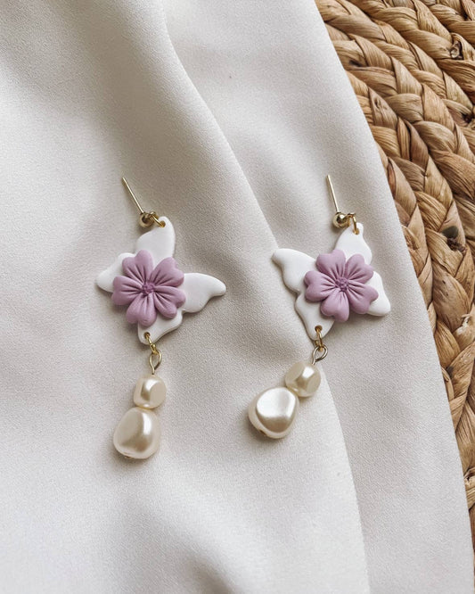 Lilac Butterfly Earrings