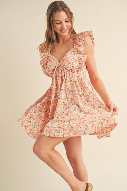 Sweetheart Flutter Mini Dress