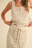 FLOWER CROCHET SLEEVELESS TOP