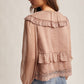 Lace Collar Ruffle Blouse