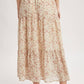 Floral Tiered Midi Skirt