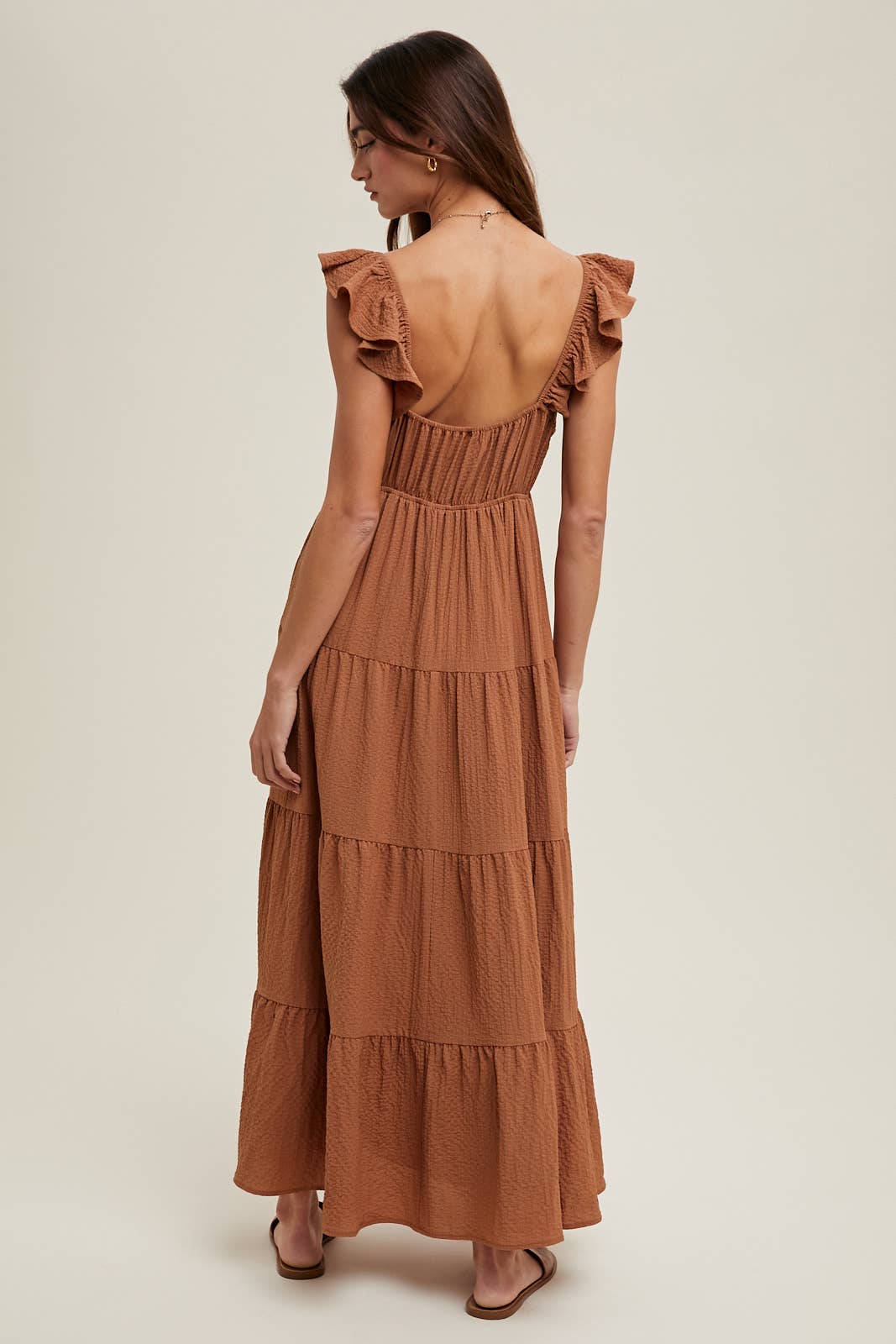 Textured Tiered Maxi Dress