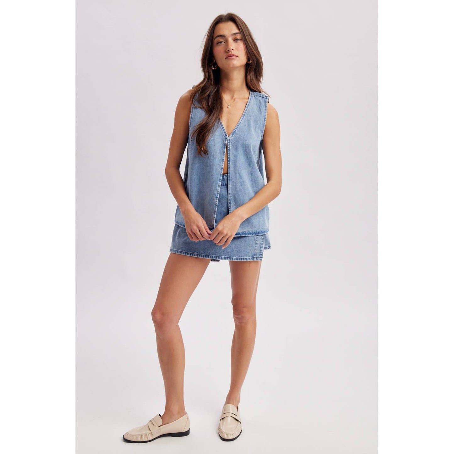 Harbor Café Denim Vest