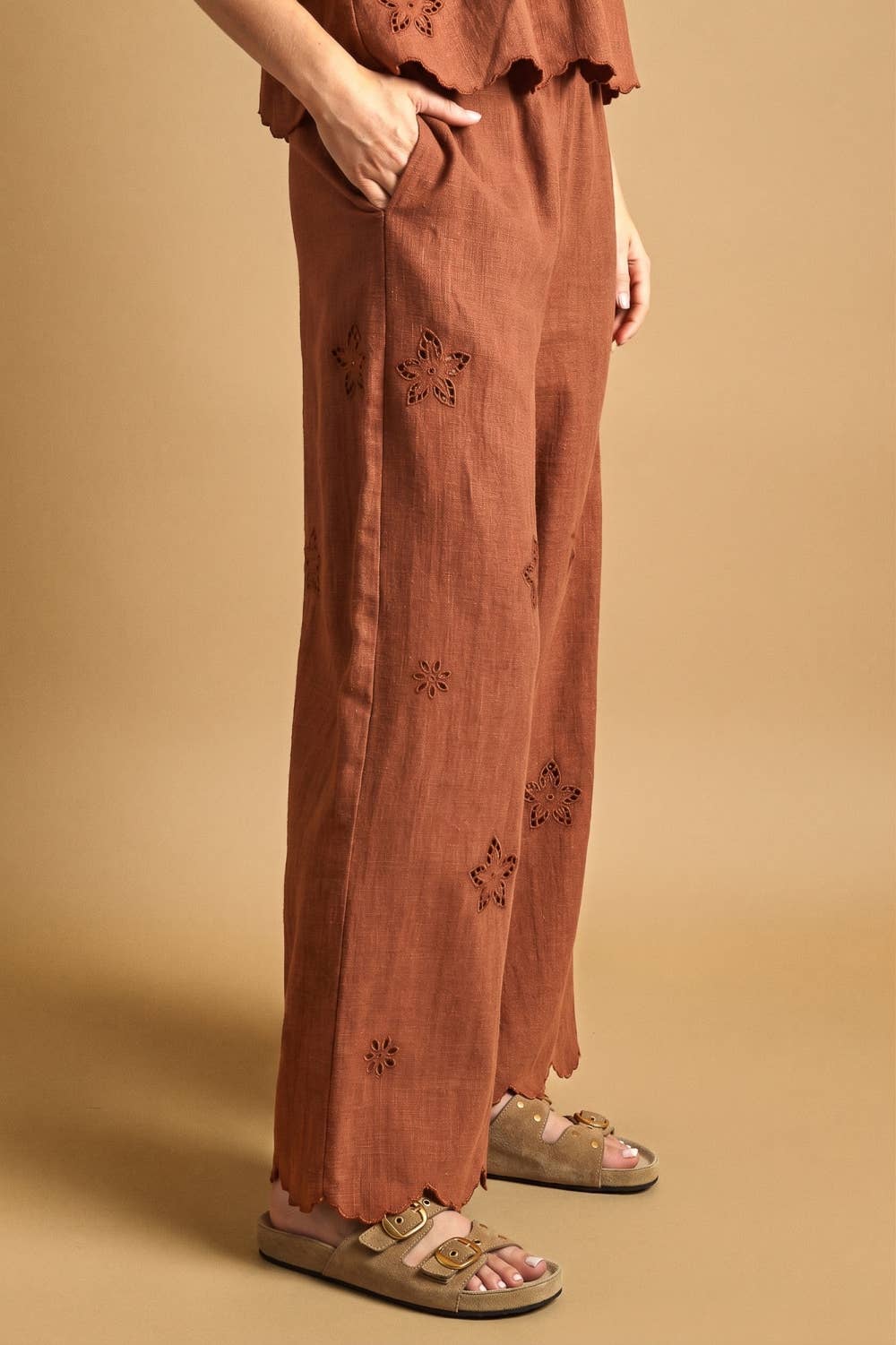 Terracotta Eyelet Pants