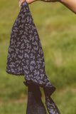 Navy Floral Bandana