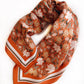 100% Silk Bandana Scarf - Botanical Garden Floral Western