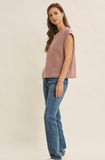 Exposed Seam Sweater Vest