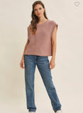 Exposed Seam Sweater Vest